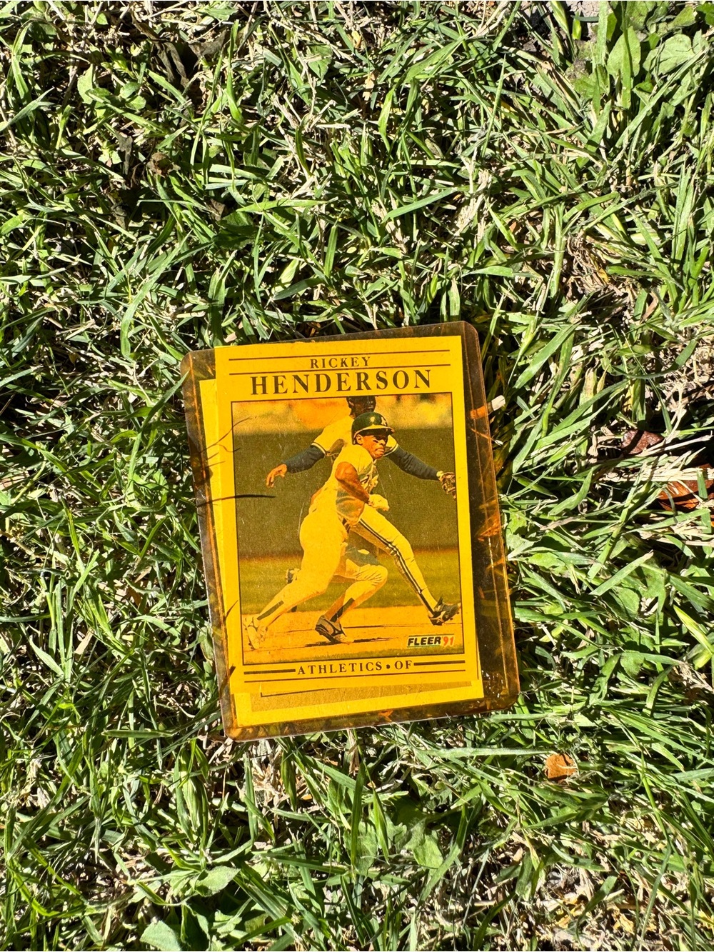 1991 Rickey Henderson baseball card Fleer
